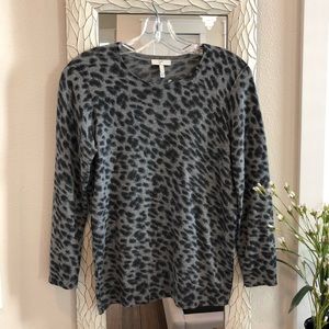 Joie animal print cashmere blend sweater/top